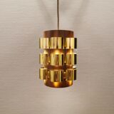 Danish hanging lamp from the 70s, in thin cut metal.