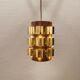 Danish hanging lamp from the 70s, in thin cut metal.