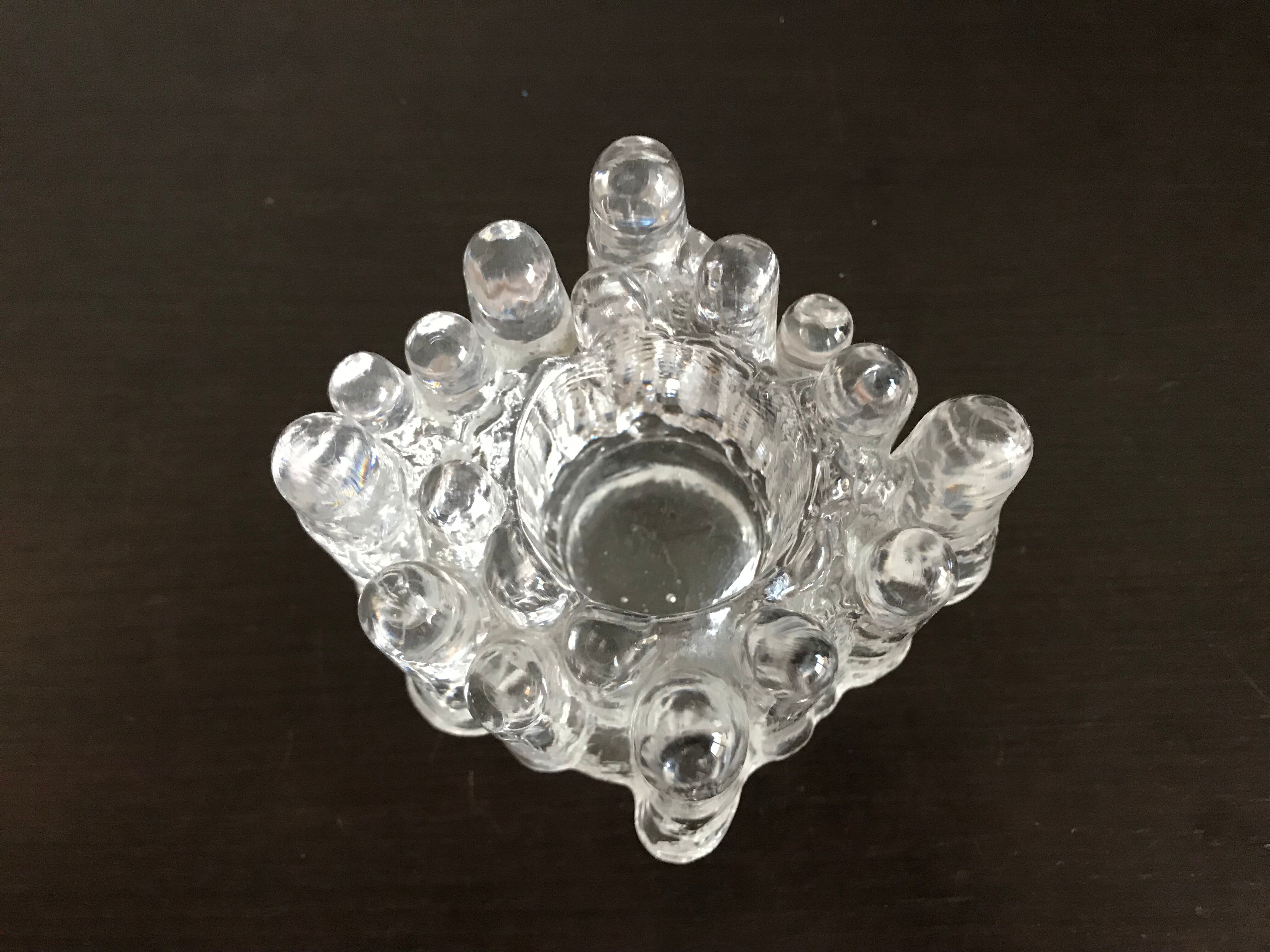 Kosta Boda's Scandinavian vintage glass candlestick