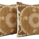 Set of 2 vintage embroidered cushion covers 61x64 cm