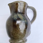 Handmade and signed glazed stoneware pitcher – Atelier de La Borne / Puisaye