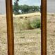 Large and old bevelled framed floor mirror.