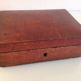 Brown / vintage leather box 40s-50s