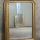 Antique Louis Philippe gilded vintage fireplace mirror - 86.5 x 62 cm