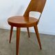 Lot of 7 old Baumann Mondor low back wooden chairs design 60s vintage