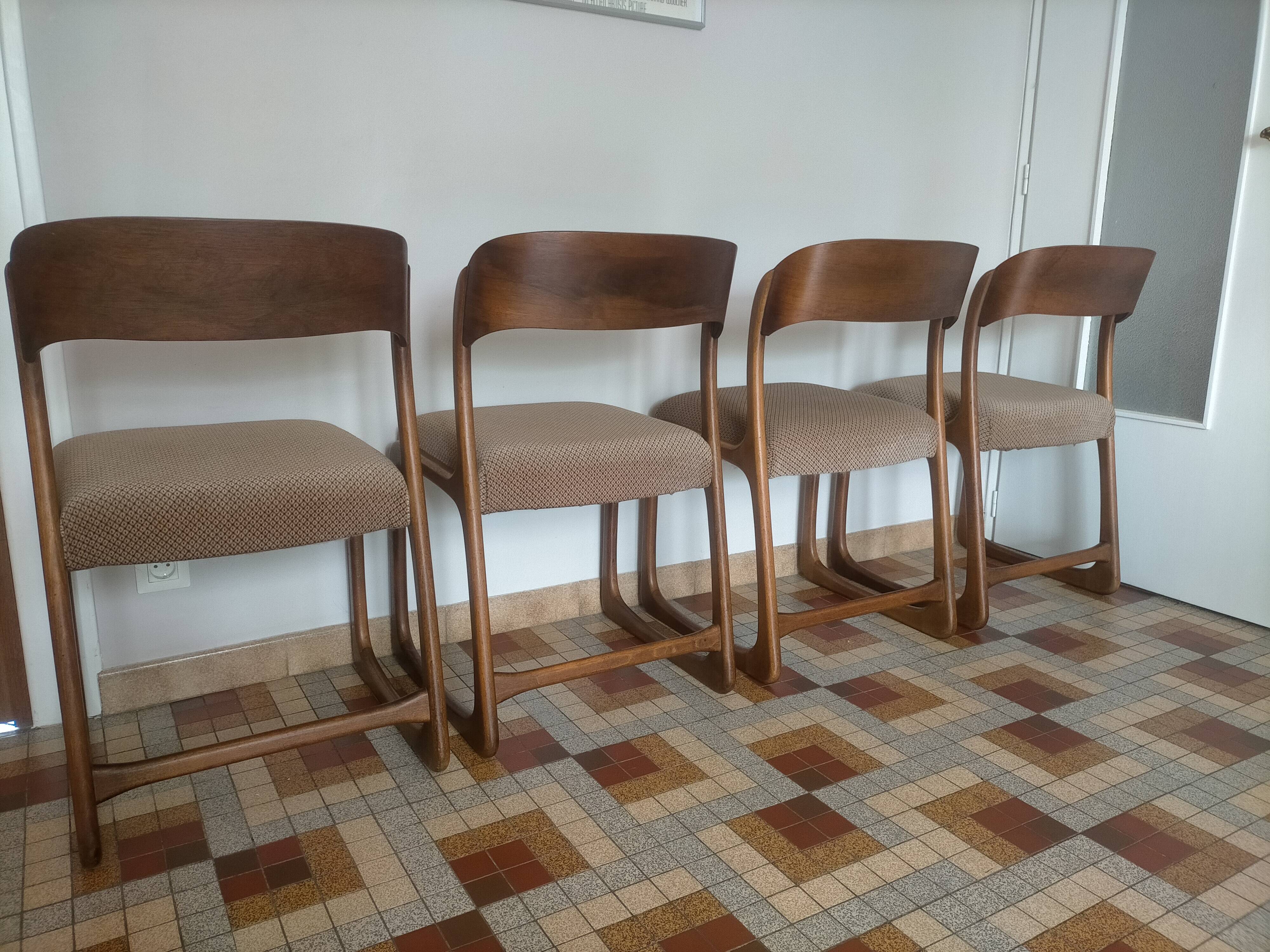 Scandinavian baumann sleigh chairs