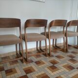 Scandinavian baumann sleigh chairs