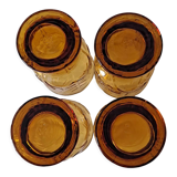 Verres à jus de fruits en verre ambré