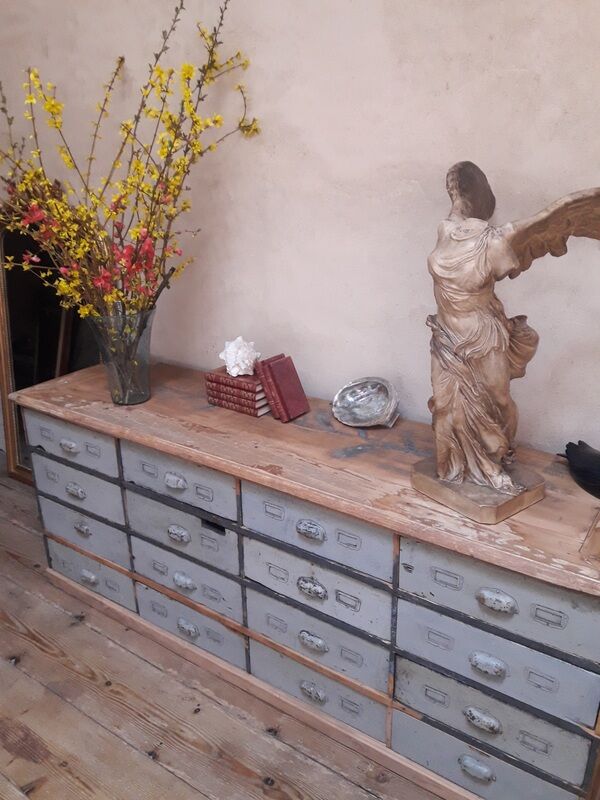 Industrial sideboard with 16 drawers