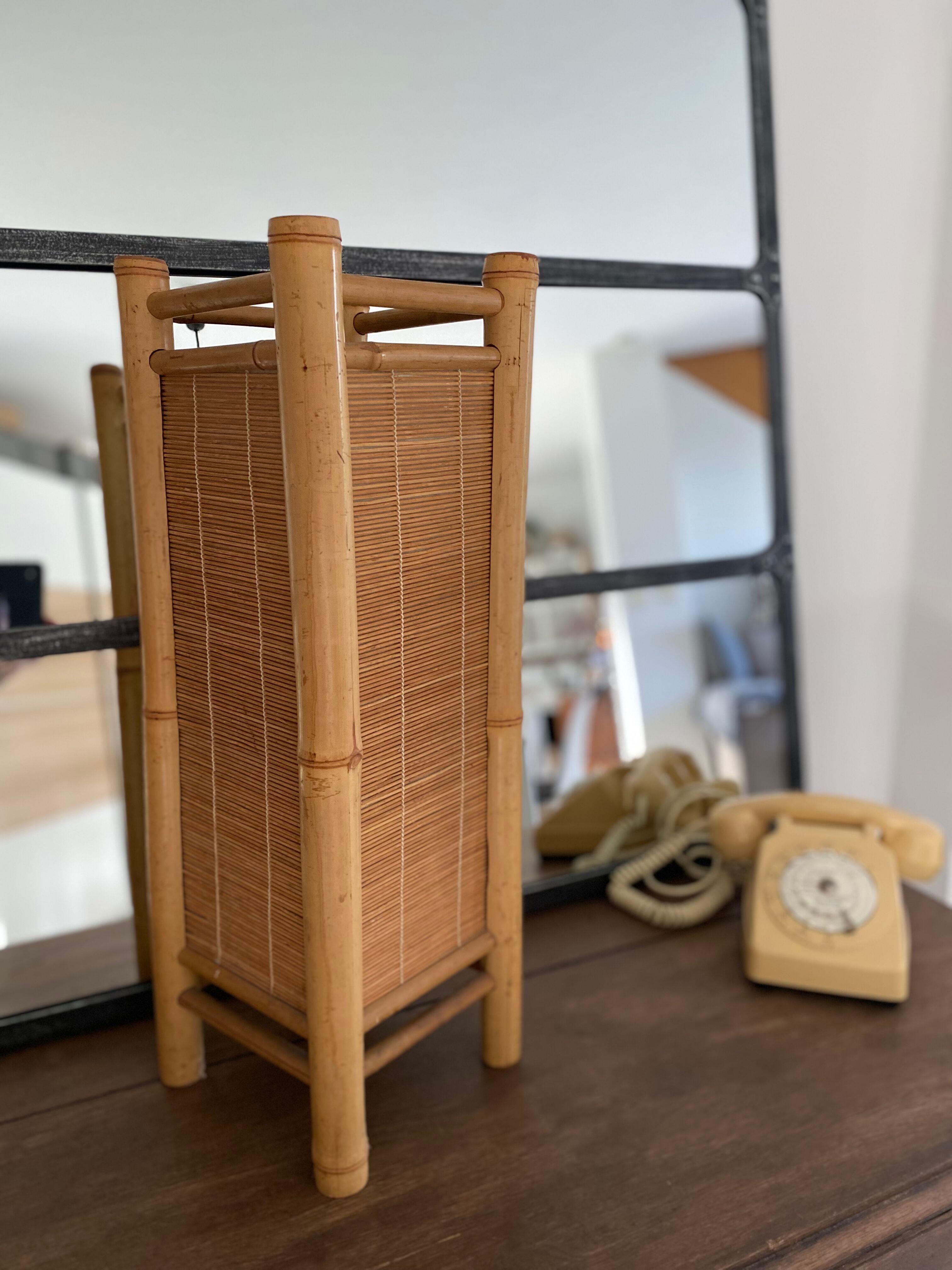 Vintage bamboo table lamp