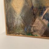 Cubist oil on canvas by Elisabeth Ronget