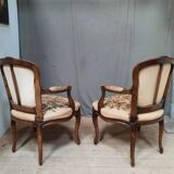Pair of Louis XV style canriolet