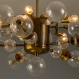 Space Age Brass Candlestick, 1970s, Czechoslovakia