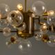 Space Age Brass Candlestick, 1970s, Czechoslovakia