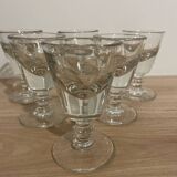 6 verres à liqueur typé absinthe
