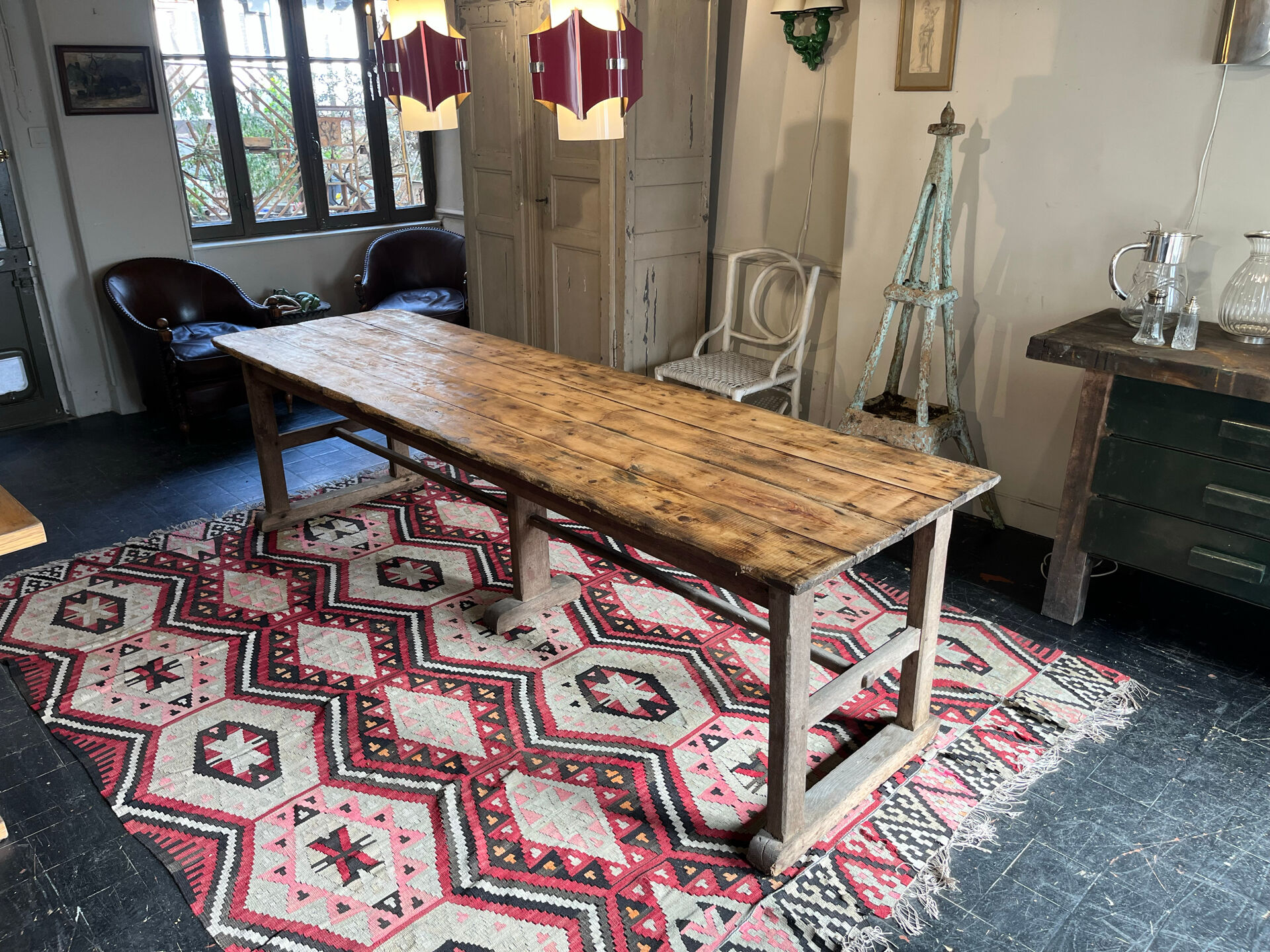 19th-century farmhouse table