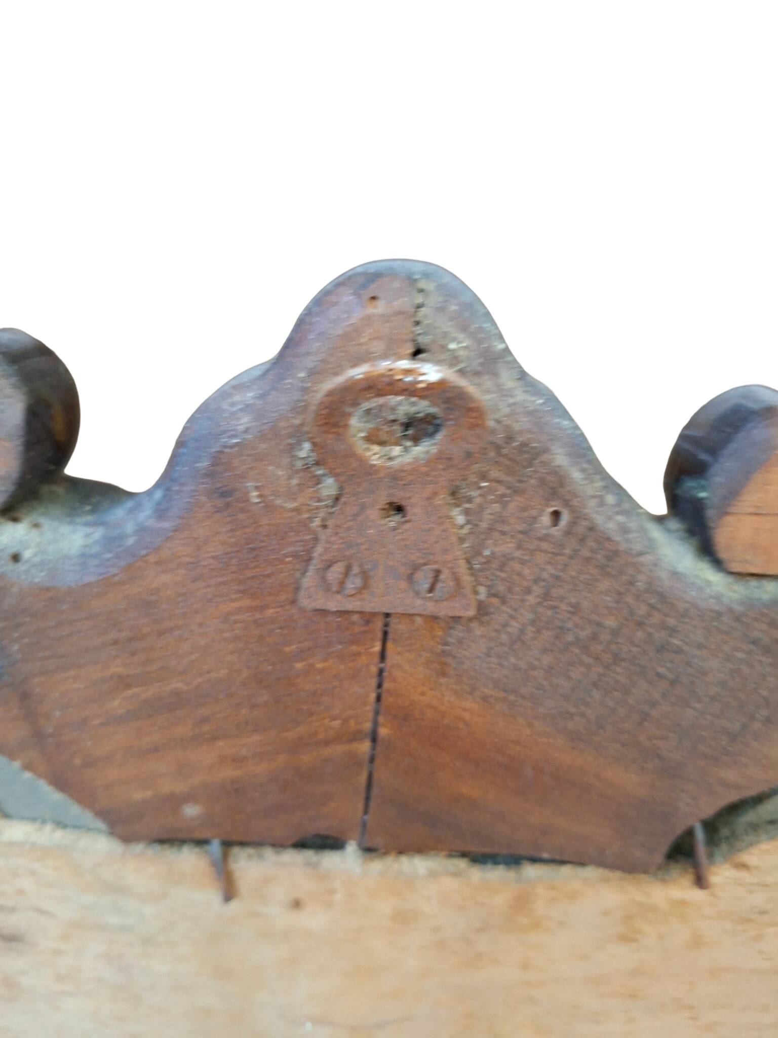 Specchio Antico Originale 1870 In Noce Massello Intagliato Stile Rococò