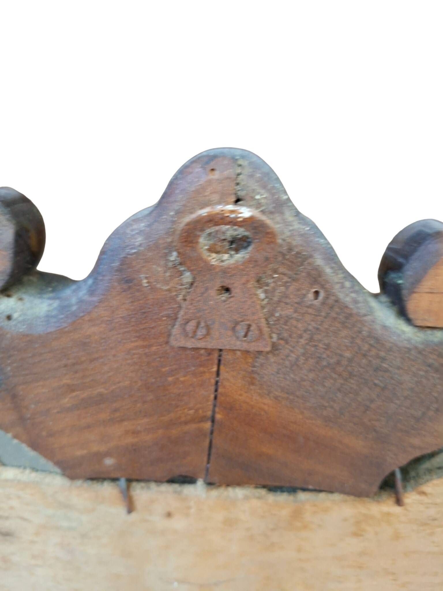 Specchio Antico Originale 1870 In Noce Massello Intagliato Stile Rococò