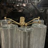 Murano glass tube tronchi sconces, 1980s, set of 2