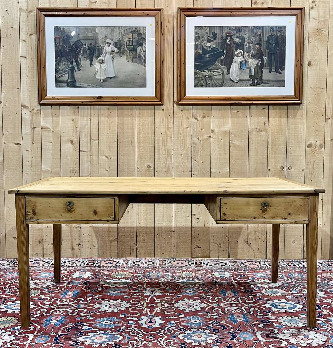 Early 20th century flat desk in fir