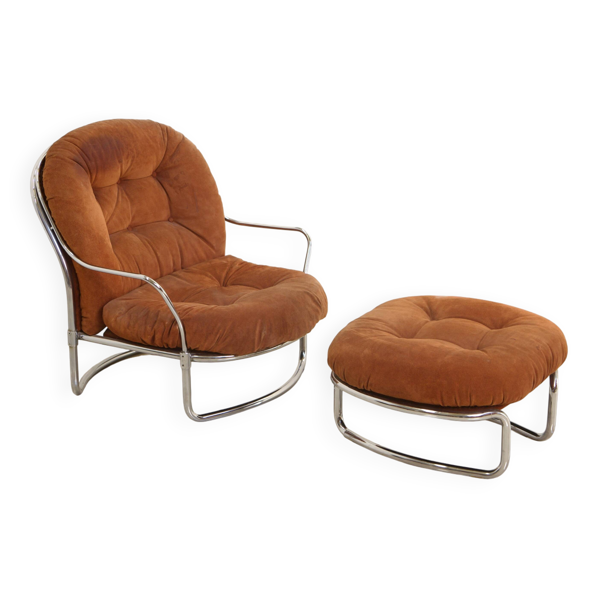 Armchair and ottoman set model 915 by Carlo De Carli for Cinova 70's