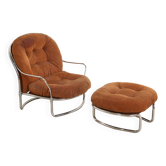 Armchair and ottoman set model 915 by Carlo De Carli for Cinova 70's