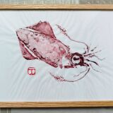 Gyotaku of a small squid