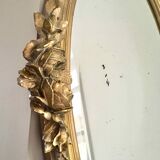 Oval mirror 30s gilded wood 80x62cm