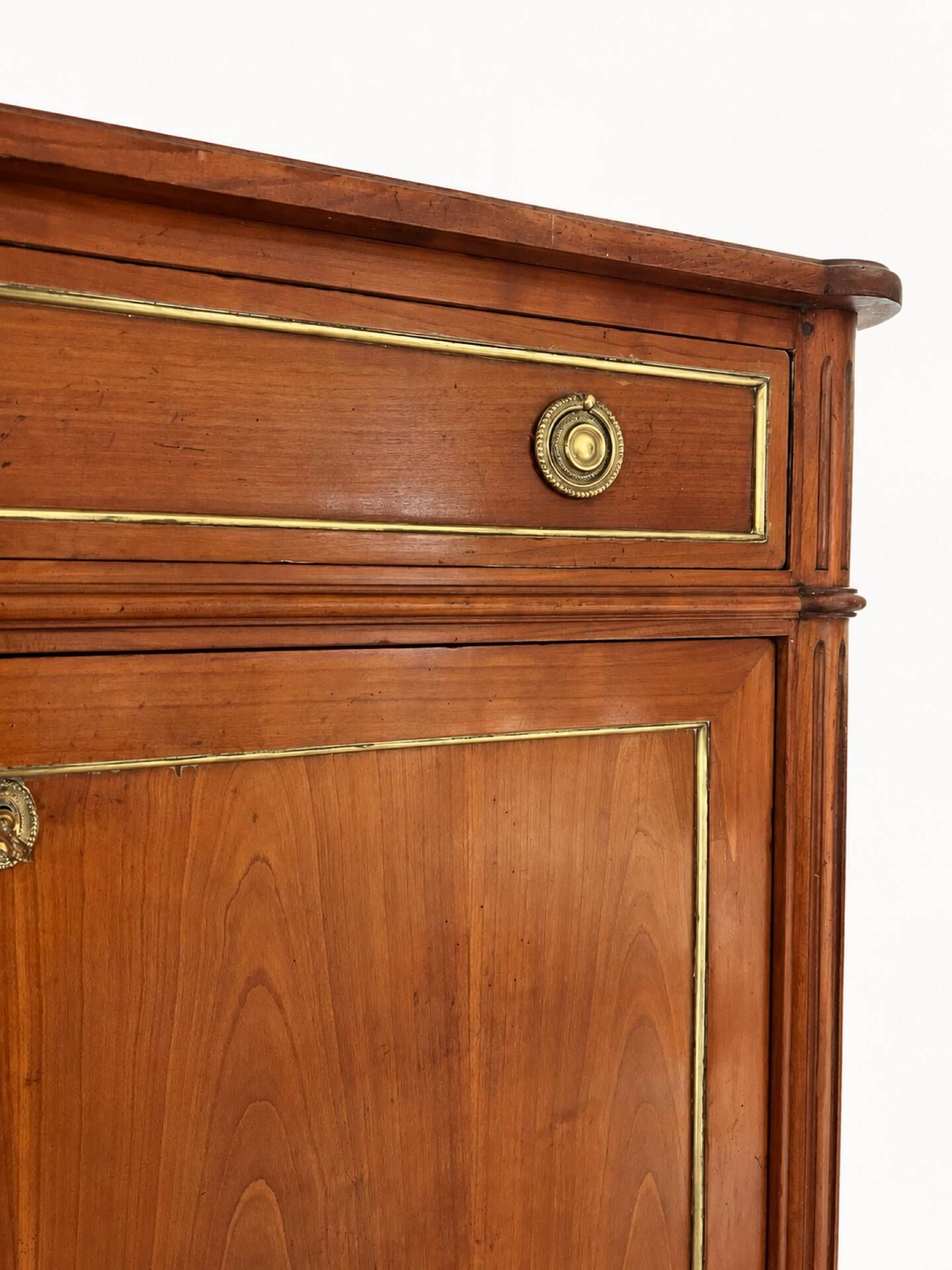 Secretary bar furniture, solid wood Louis XVI style - mirror and shelf