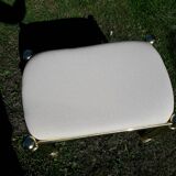 Vintage dressing table and golden metal stool