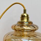 Vintage tulip walker in amber glass
