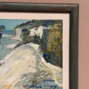 Original Swedish Oil on Panel – “Beach” by Soren Viberg – Vintage & Framed – 32 × 23 cm (12.5" × 9")