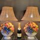 Large pair of Italian designer ceramic lamps 70'80'