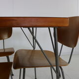 Dutch design dining set by Rietveld for Gispen Holland