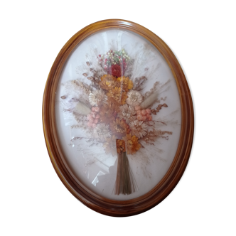 Vintage dried flower frame