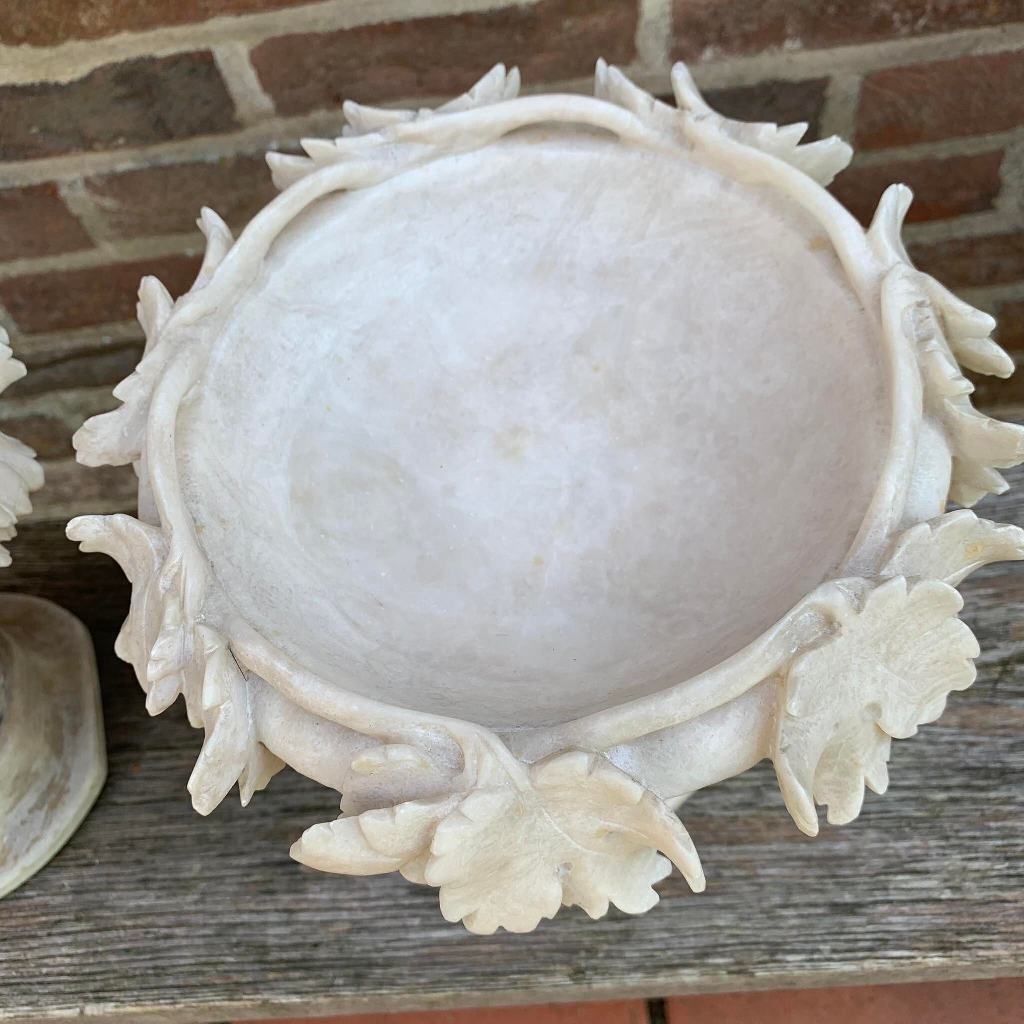 Pair of alabaster cups