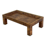 Rectangular coffee table from Turri with burl wood