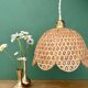Vintage pendant light in natural materials