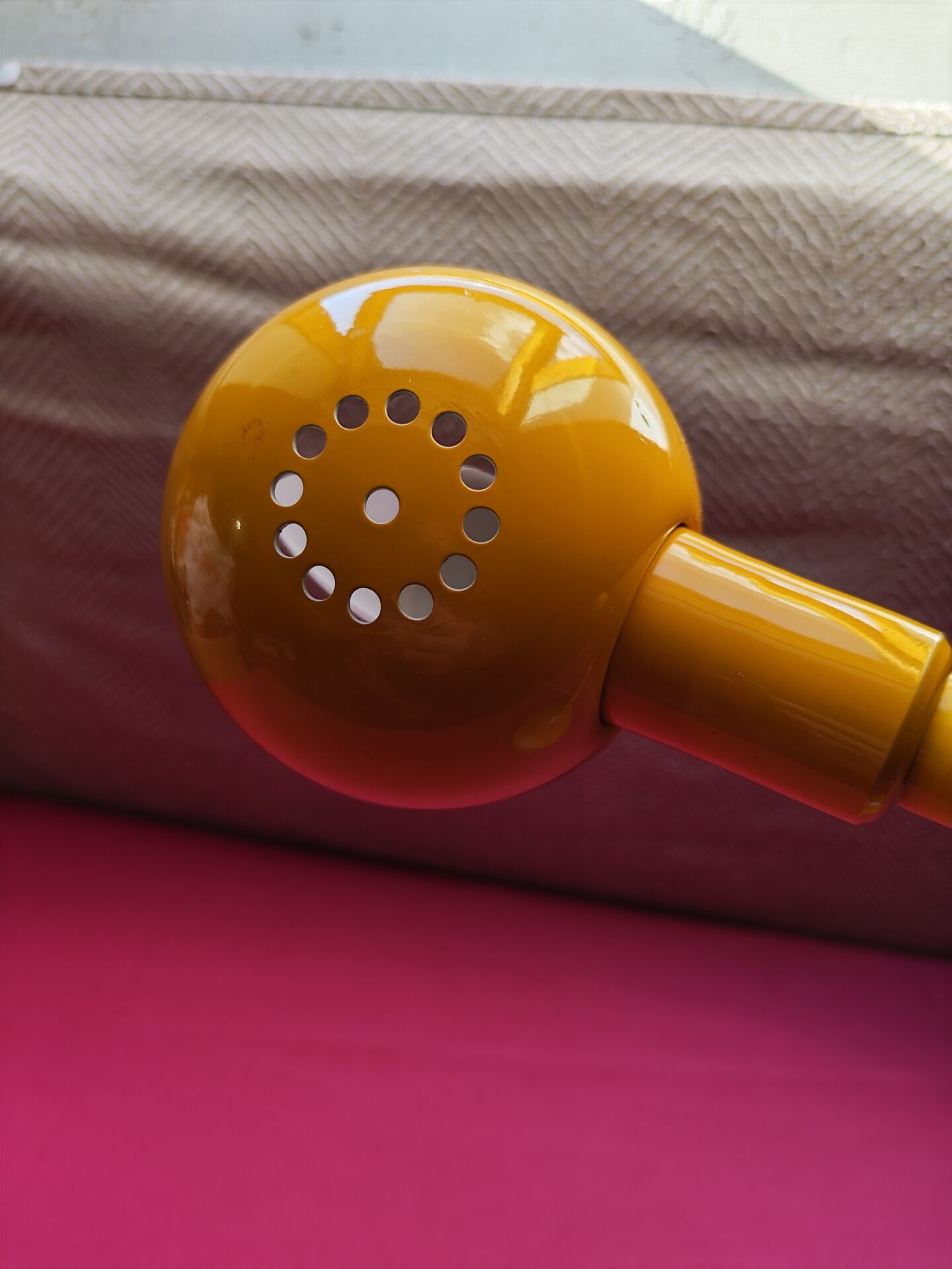 Vintage yellow desk lamp with flexible gooseneck - 1970s