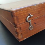 old paint box with dovetail assembly pallet