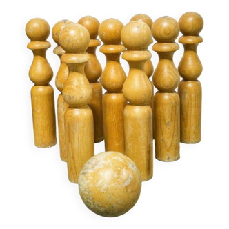 Wooden bowling game