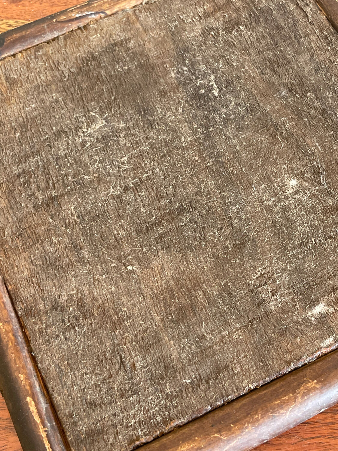 Beveled bamboo mirror