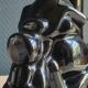 Vintage black ceramic motorcycle table lamp | Harley Davidson style