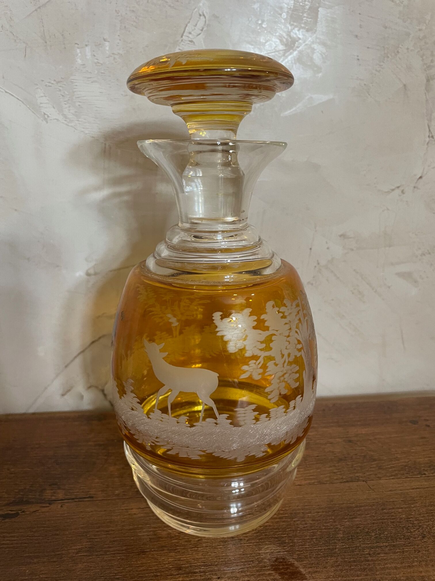 Bohemian crystal liquor service