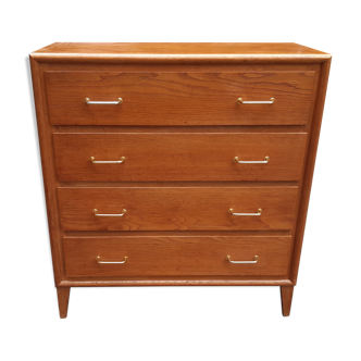 Vintage chest of drawers gilded oak 1950