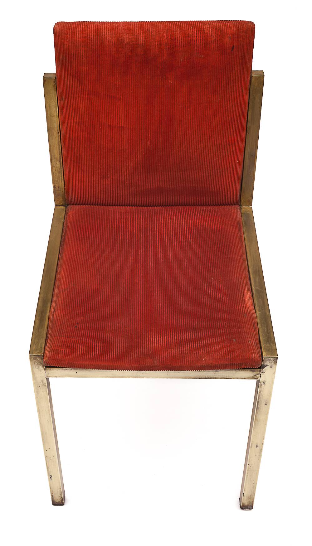 4 Italian brass chairs