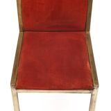 4 Italian brass chairs