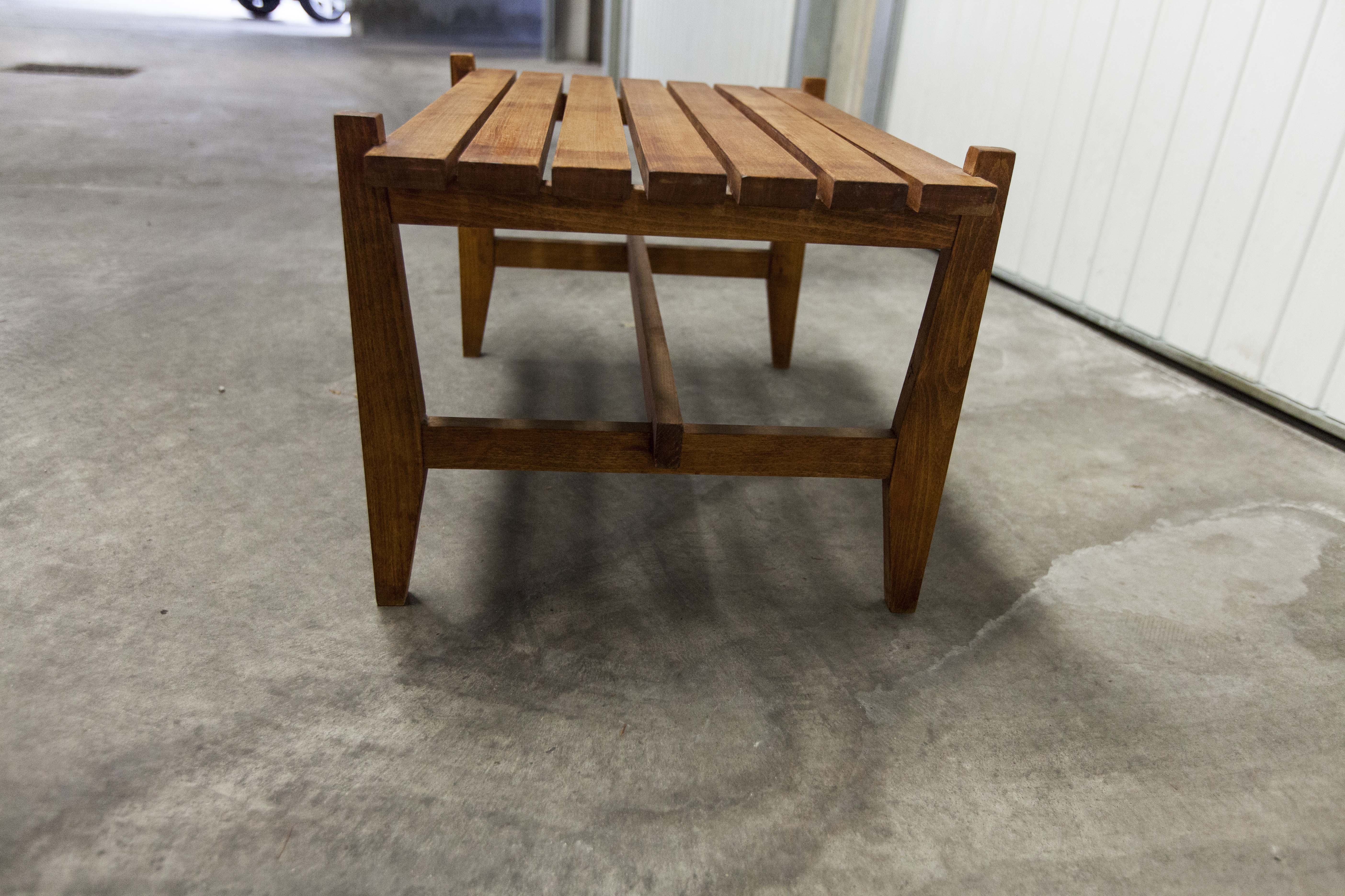50s solid wood side table