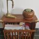 Rosewood and brass magazine stand table