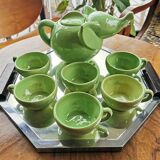 Craft ceramic tea service animal decoration